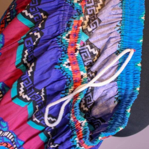 Dazzle Designs Maxi Peasant Skirt Striped Tribal Print South Western - Picture 4 of 5